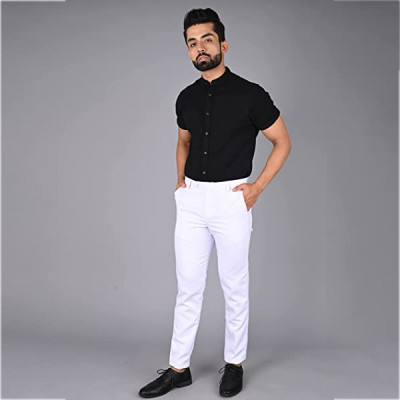 MANCREW Formal Pants for Men | Men's Slim fit Formal Pant Combo | Non Stretchable Trouser | Office wear Trousers