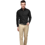 Men Black Slim Fit Formal Shirt