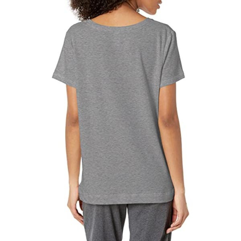 HUE Solid French Terry Short Sleeve Lounge Tee Sleepwear