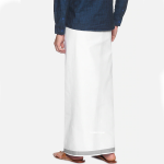 Men White Solid Pure Cotton Dhoti